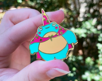 Wizard Frog Hard Enamel Pin - 1.5 inches