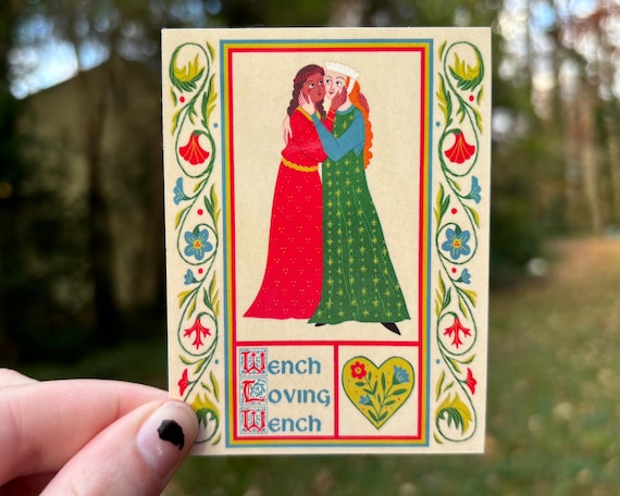 Wench Loving Wench WLW Medieval Pride Sticker