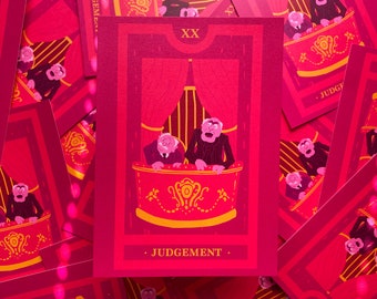 Old Men's Judgement- Statler and Waldorf - muppets inspired tarot card illustration print