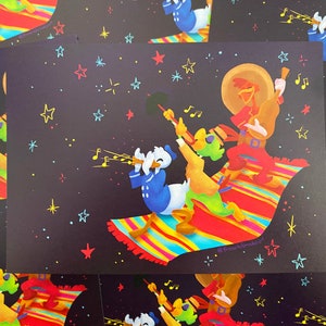 We're Happy Amigos - Three Caballeros Donald Panchito Jose Inspirierter Kunstdruck