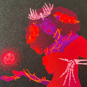 La diosa Perséfone, el corazón de la primavera y la reina del inframundo - impresión de arte inspirada en la mitología griega