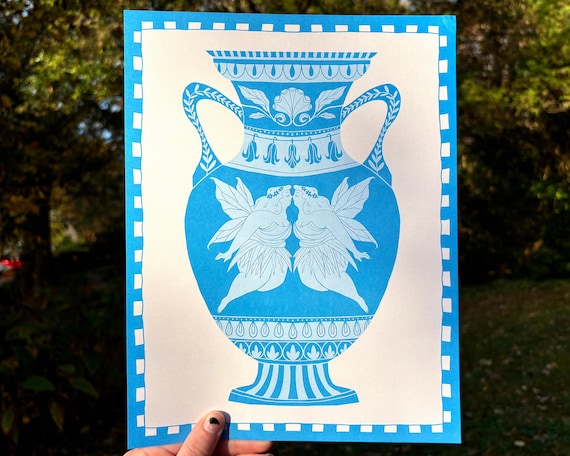 Sapphic Fairy Vase Print - 5x7 and 8.5x11 art illustration