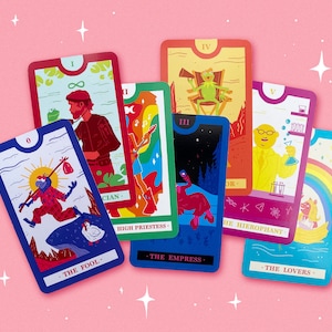 Regenbogen Verbindungs-Tarot - nur Haupt Arcana - Muppets inspiriertes Tarot-Deck