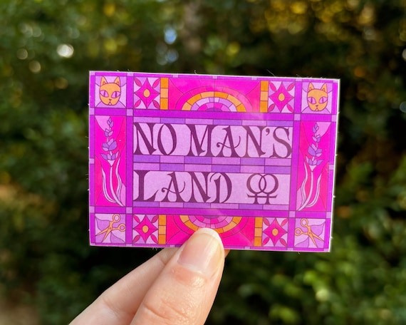 No Man's Land Sapphic 3 inch Sticker - Stained Glass Style Vinyl