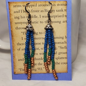 Beaded dangle earrings