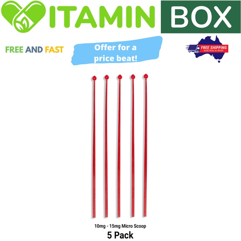 10mg Micro Scoops  Nootropic Measuring Spoon  1 / 5 / 10 OR 5 Scoops