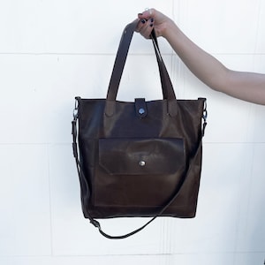 Genuine Leather Tote Bag, Leather Gift Bag For Women, Leather Bag
