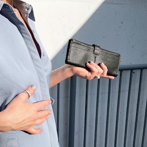 Cartera, Cartera de Cuero, Cartera Minimalista de Cuero, Cartera para Tarjetas de Crédito Emergente, Cartera Fina de Cuero, Cartera Unisex