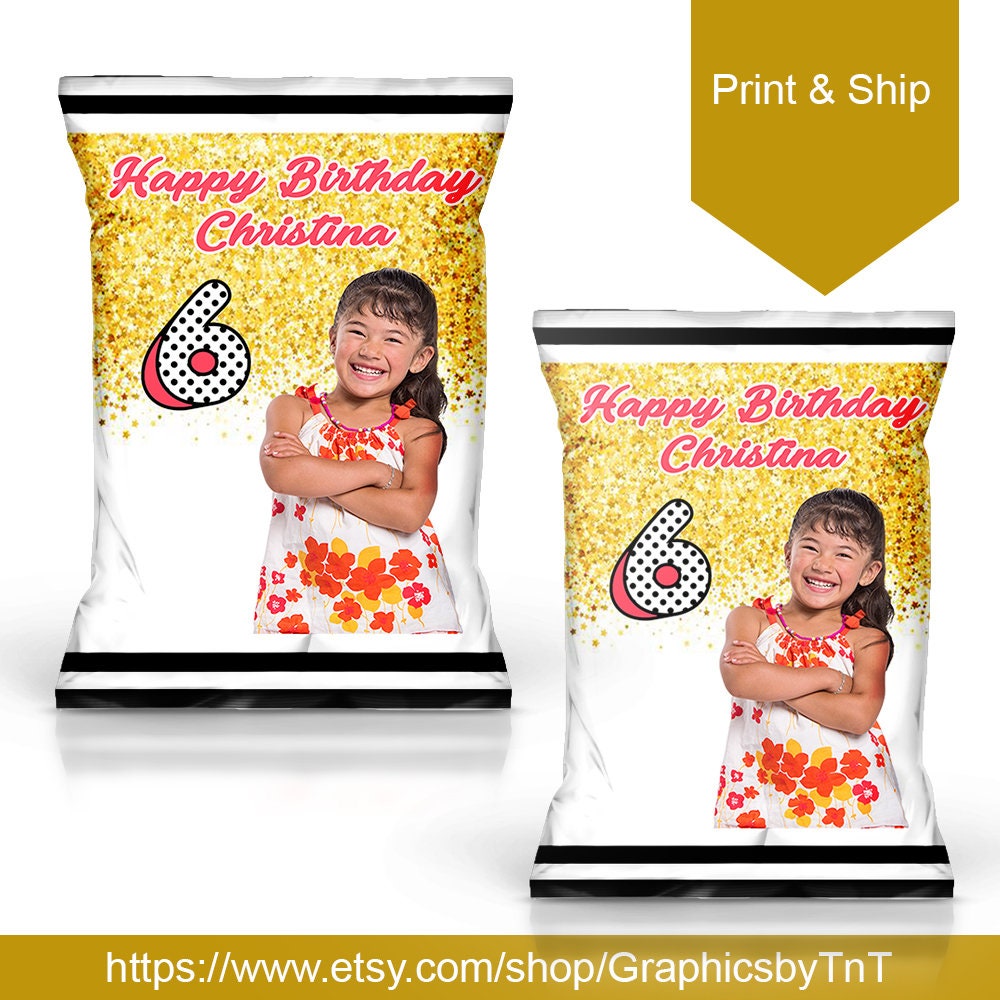 Custom Chip Bag Custom Chip Bag Label Custom Chip Bag Favor Etsy