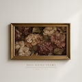 Moody Fall Floral Frame TV Art, Vintage Hydrangea and Peony Oil Painting