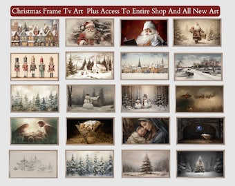 Samsung Frame TV Art Set of 200 plus| Frame TV Art Collection|Christmas Decor |Seasonal,Holidays, Vintage,Abstract & Botanical TV Art Work