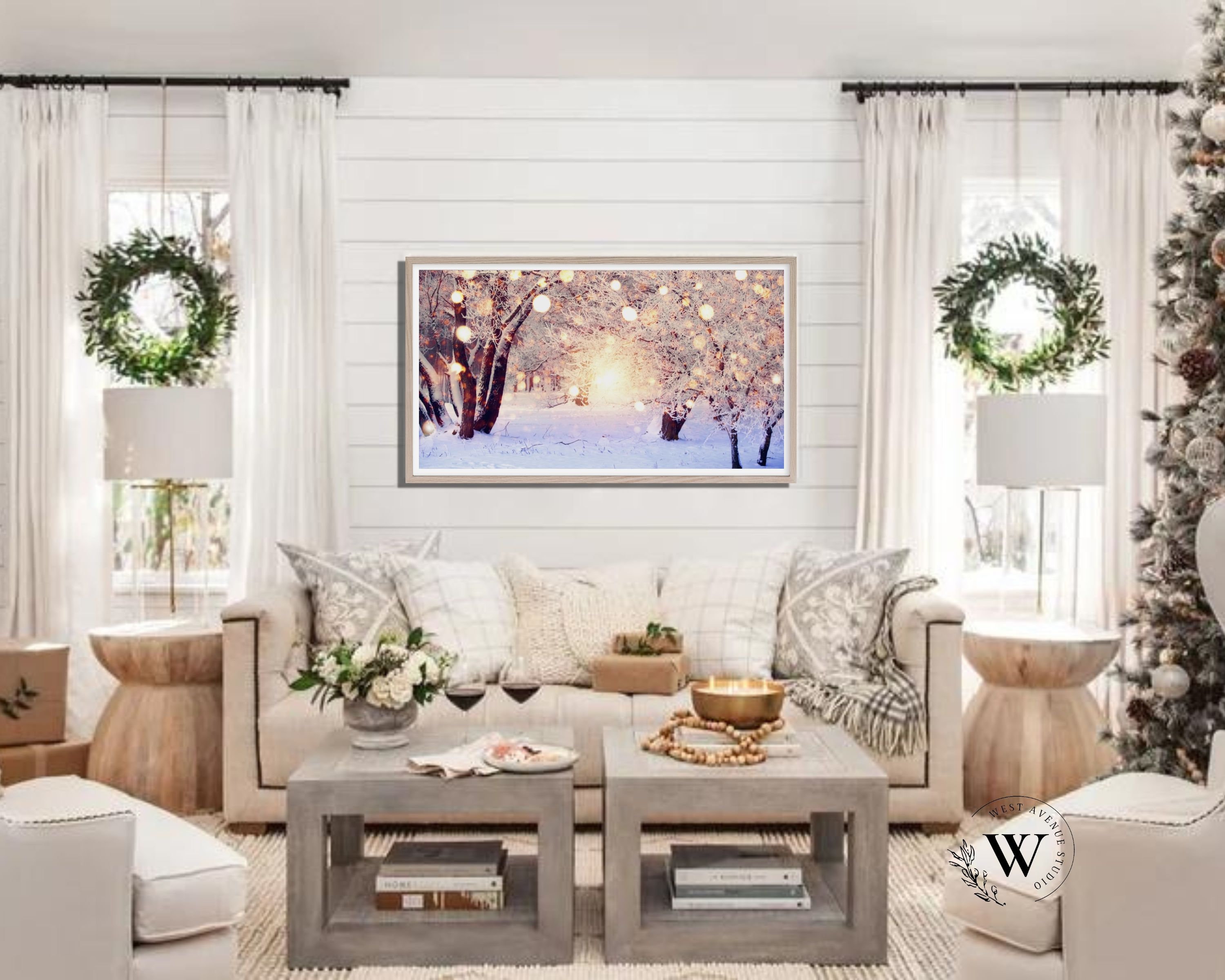 Christmas Tv Art Samsung Frame TV Art Christmas - Etsy