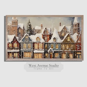 Samsung Frame TV Art Christmas Village| Frame TV Art Collection|Christmas Decor |Seasonal,Holiday Decor| Frame TV Art Christmas City| #192