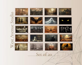 Halloween Frame TV Art | Spooky Digital Art Bundle (20 Files)