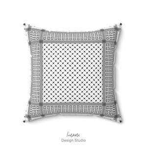 Palestinian Keffiyeh Scarf Pattern Digital Download Black and White Scarf High Resolution