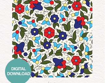 Khalil Hebron Tile Pattern High-Quality PNG SVG Files Islamic Palestine Wall Art Digital Print Seamless Pattern For Personalising Products