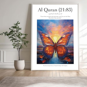 Islamic Wall Art Print Arabic Wall Art with Translation Arabic Calligraphy Digital Download Islamic Artwork for Living Room Muslim Wall Art
