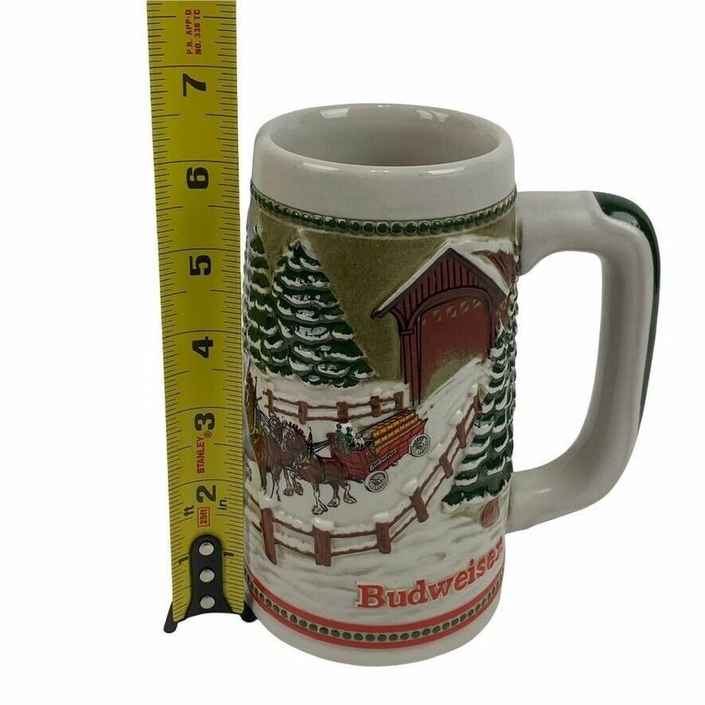 Vintage Ceramarte Budweiser Beer Stein Christmas Clydesdales Etsy