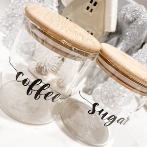 Custom Personalized Glass Jar, TBR Jar, Dog Treat Jar, Coffee Sugar Jars, Wedding Gift, Gift for Mom, Housewarming Gift