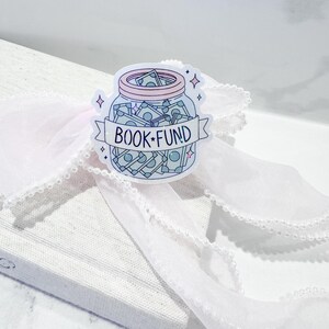 Book Fund Sticker - Holographic Sticker - Bookish Sticker - Cute Sticker - Kindle Sticker - Book Merch - Smut Reader - Gift for Readers