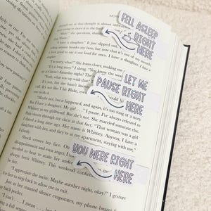 Marcapáginas magnético "Me quedé dormido aquí", "Estabas aquí", regalo de lectura para club de lectura, accesorio para ratones de biblioteca, marcapáginas de lectura para él