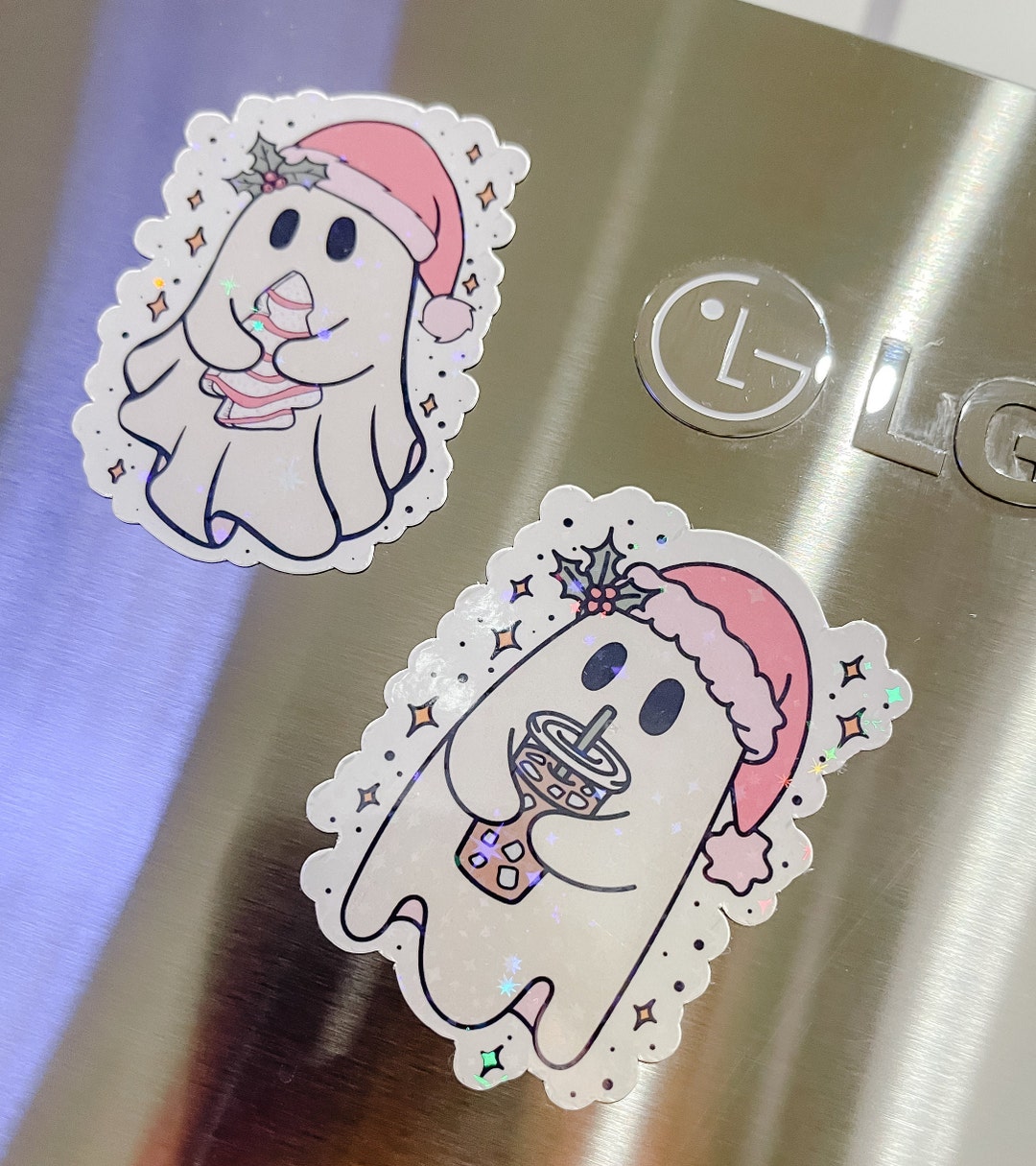 Ghost Magnets Holographic Christmas Ghost Magnets, Fridge Magnets, Cute Magnets ...