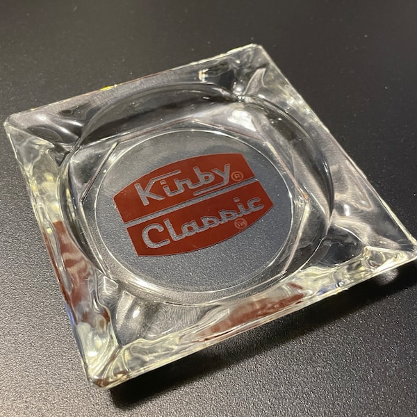 Vintage Kirby Classic Vacuum Glass Ashtray 1970s