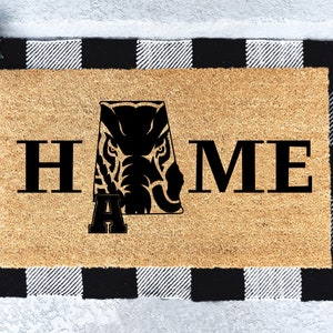 Alabama Roll Tide, Bama Crimson Tide, University of Alabama, College Football Welcome Mat, Bama Doormat, College Sports