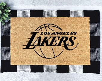 Paillasson en fibre de coco des Lakers de Los Angeles – Cadeau de pendaison de crémaillère amusant