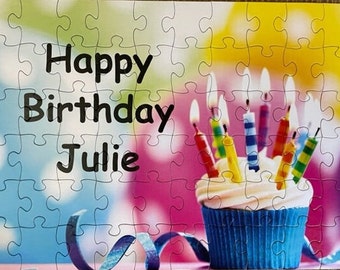 Personalized Happy Birthday Puzzle for Kids, 24-Piece or 60-Piece Puzzle, Great Birthday Gift for Boys and Girls