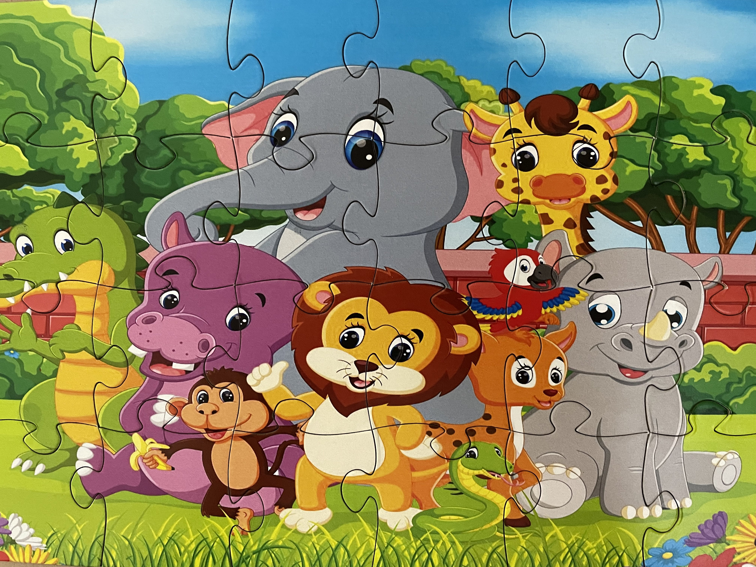 Cartoon Animals Jigsaw Puzzle for Kids 24 or 60 Count Large - Etsy
