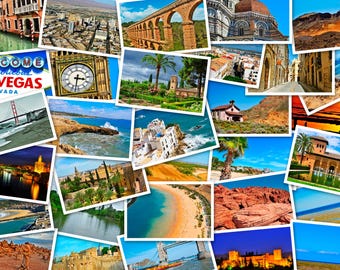 1000 piece puzzles, Scenic places make this a fun puzzle to work. Great puzzle for adults and families.