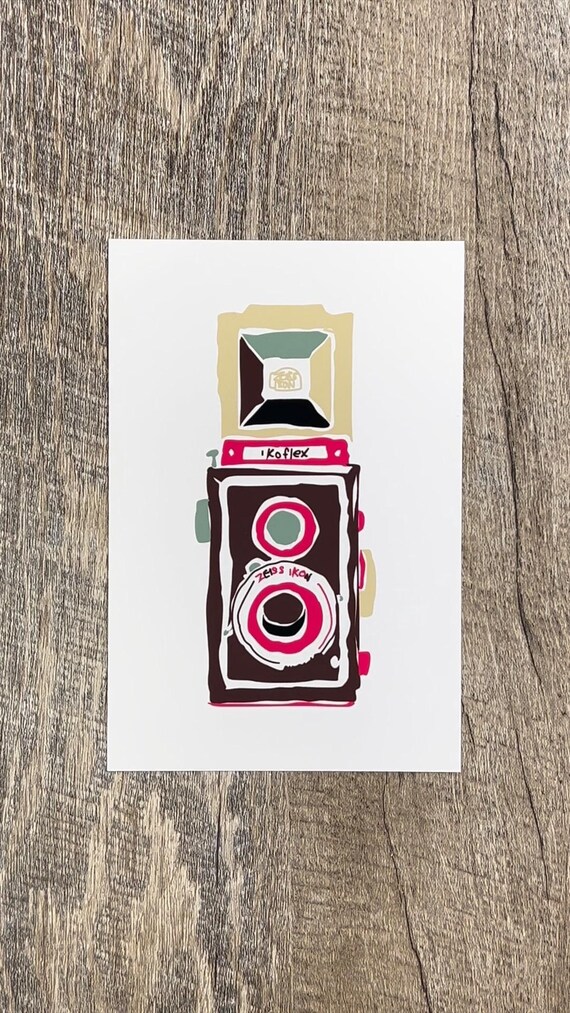 Twin Lens Reflex (TLR) Camera Drawing Ireland