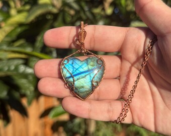 Labradorite Heart Pendant