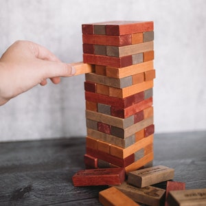 Fully Customizable Block Tower - Logos -Company Game - Weddings - Tumbling Tower - Custom Tower - Drinking Game - Party Game- Bachelorette