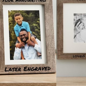 カスタム手書きフォトフレーム - パーソナライズ - グレー - 独自のテキストフォトフレームを追加 - 記念日 - 誕生日 - 結婚式 - 5x7 8x10 11x14