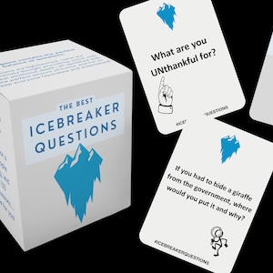 Las mejores preguntas para romper el hielo - Juego de cartas™ - Juego para fiestas familiares - Preguntas para conocerse - Juego para cenas - Tema de conversación - Diversión