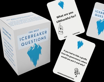 The Best Icebreaker Questions - Card Game™ - Family Party Game - Get To Know You Questions - Dinner Party Game - Conversation Starter - Fun