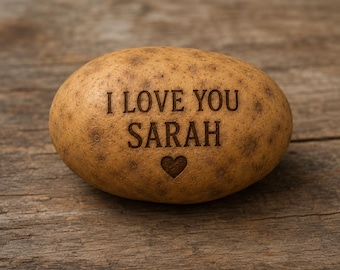 Personalized Real Potato Gift | Custom Funny Gag Gift| Engraved Potato | Easy Gift - Valentine's, Graduation Anniversary & Birthday  Wedding