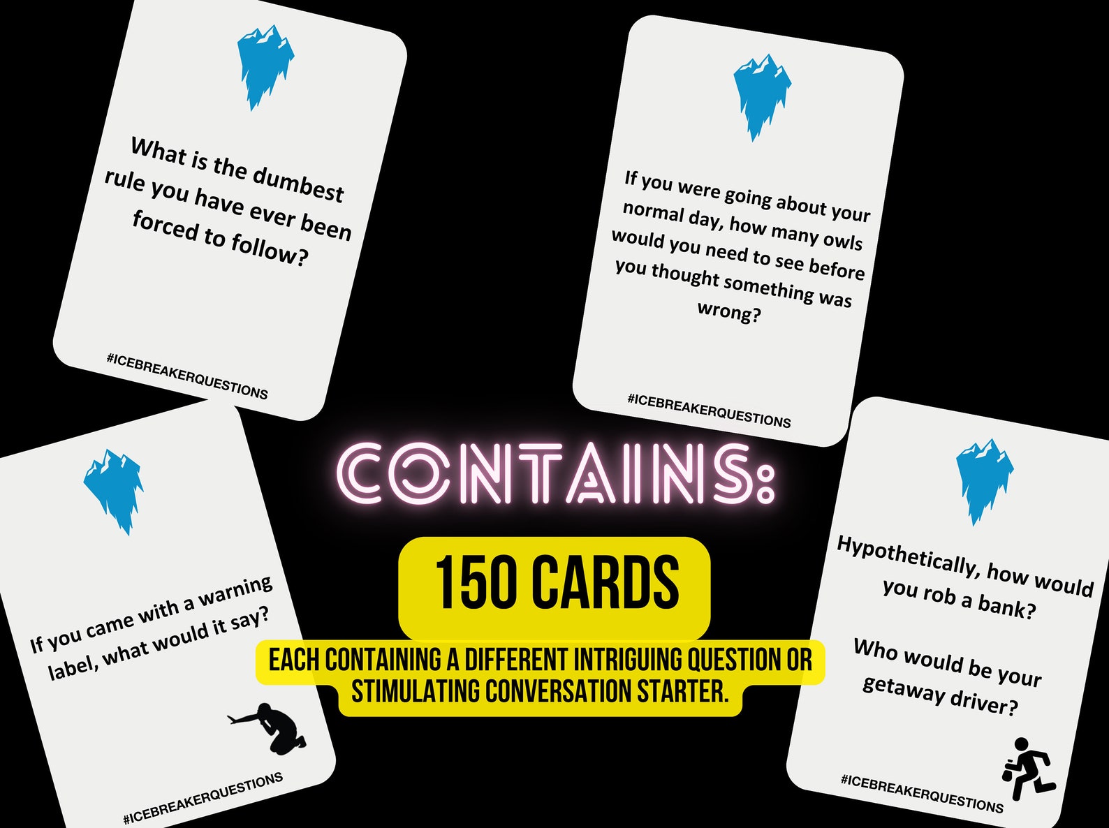 The Best Icebreaker Questions - Card Game™ - Family Party Game - Get to ...