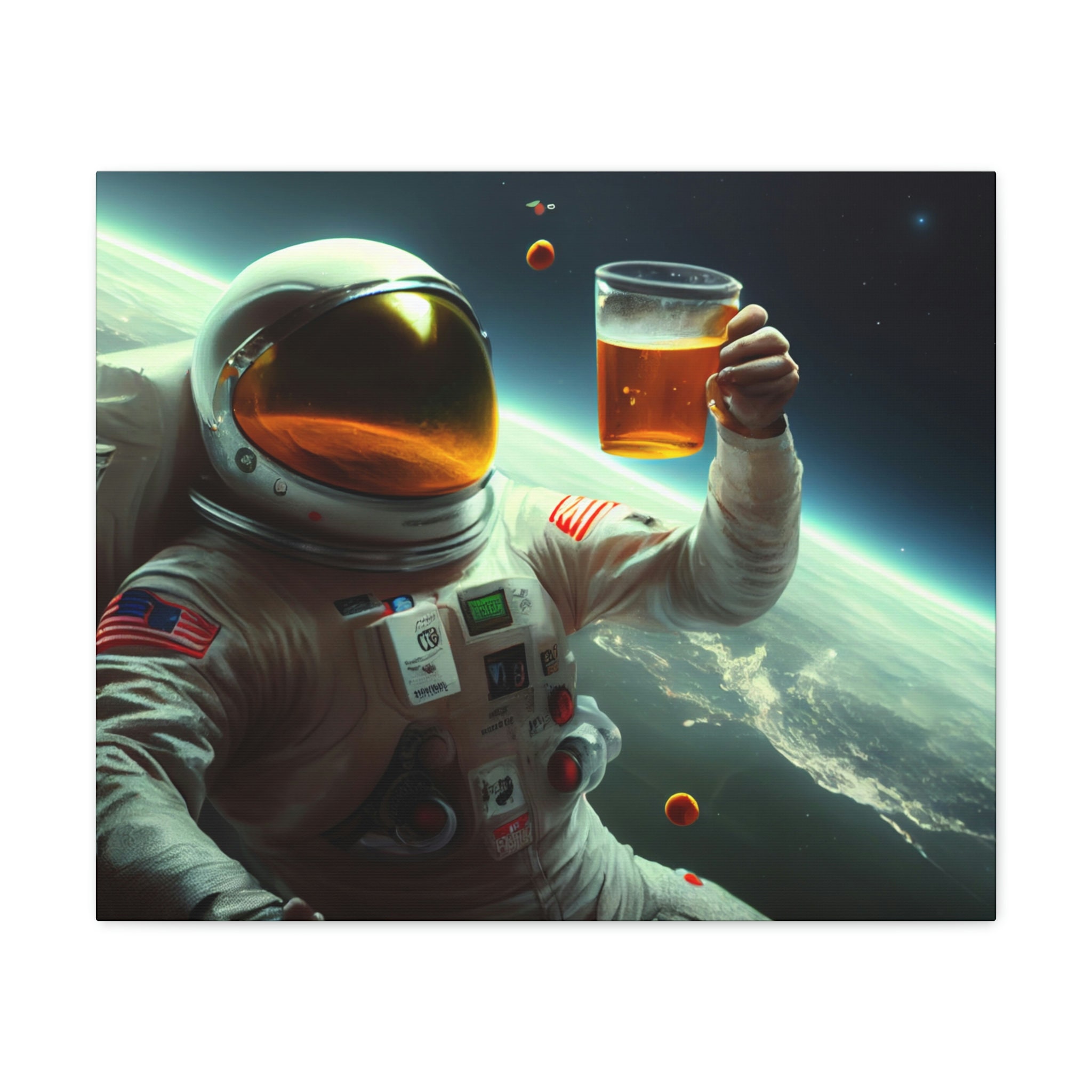 Astronaut Beer Wall Art - Space Canvas - Gift for Him Gift for Her ...