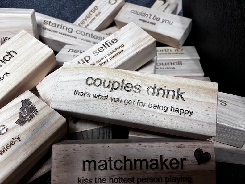 Giant Block Party - Drinking Game | Big Tower - Tipsy Tower - Yard Game - Bachelorette Wedding Party - Lawn Game - Custom Funny Adult Drunk image 8