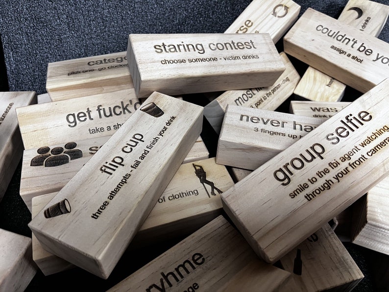 Giant Block Party - Drinking Game | Big Tower - Tipsy Tower - Yard Game - Bachelorette Wedding Party - Lawn Game - Custom Funny Adult Drunk image 2