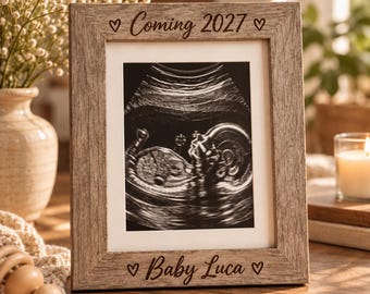 Personalized Sonogram Picture Frame, Custom Ultrasound Frame, Pregnancy Announcement Gift, Baby Keepsake Frame, Expecting Parents Gift