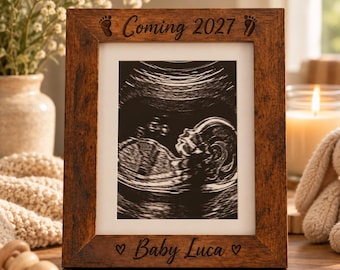 Personalized Sonogram Picture Frame, Custom Ultrasound Frame, Pregnancy Announcement Gift, Baby Keepsake Frame, Expecting Parents Gift