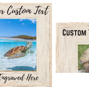 Personalized Picture Frame - Greige - Custom Add Your Own Text Photo Frame - Anniversary - Birthday - Wedding Gift Holiday- 5x7 Frame Grey