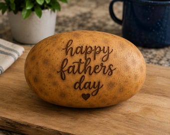 Personalized Father's Day Gift | Custom Funny Gag Gift| Engraved Potato | Easy Gift - Valentines, Graduation Anniversary & Birthday  Wedding