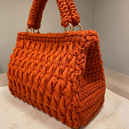 Tote Bag Scandinavian Style Crochet Tote Bag Handmade Bag - Etsy