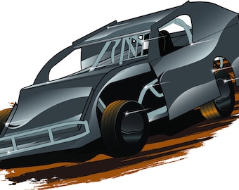 Illustrazione di auto da corsa modificata