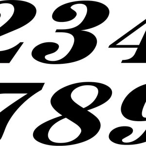 Vintage Racing Numbers